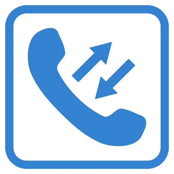 Telefon prata vektor ikonen i en ram — Stock vektor