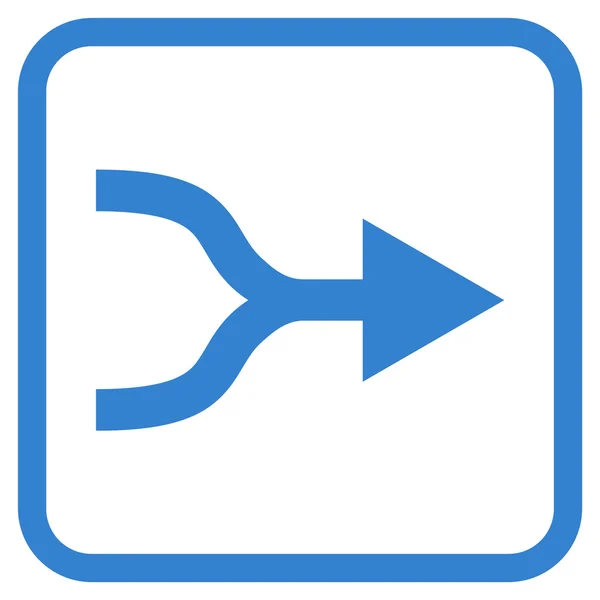 Combinar flecha derecha Vector icono en un marco — Archivo Imágenes Vectoriales