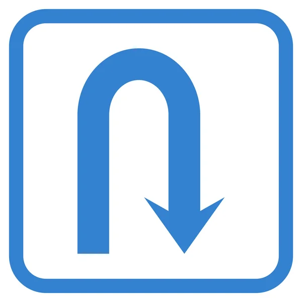 Vektor-Symbol in einem Rahmen zurückdrehen — Stockvektor