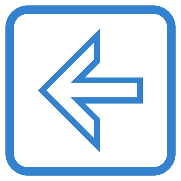 Flecha izquierda Vector icono en un marco — Archivo Imágenes Vectoriales