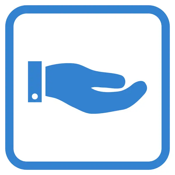 Icono de vector de mano en un marco — Vector de stock