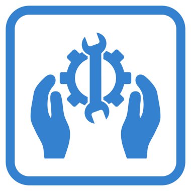 Onarım hizmeti vektör simgesi bir çerçeve içinde