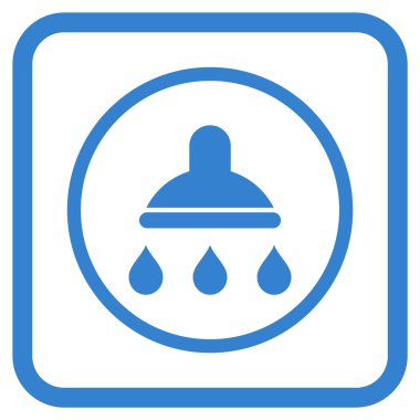 Duş vektör simgesi bir çerçeve içinde