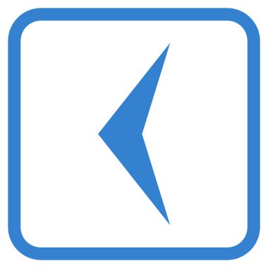 Ok ucu sol vektör simgesi bir çerçeve içinde