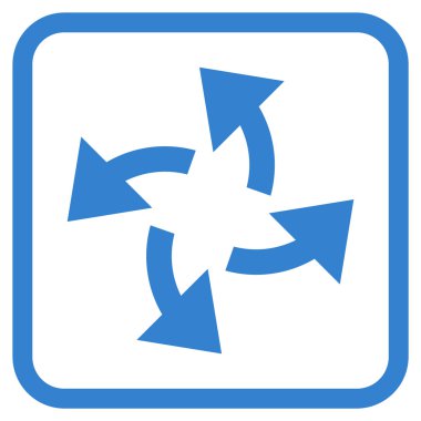 Santrifüj oklar bir çerçeve içinde simge vektör