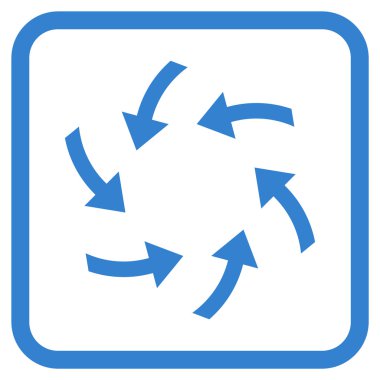 Oklar vektör simgesi bir çerçevede girdap