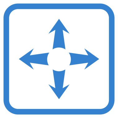 Genişletin okları vektör simgesi bir çerçeve içinde