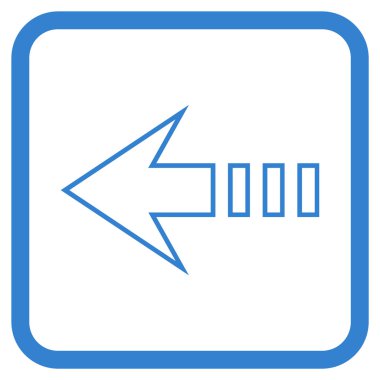 Sol vektör simgesi bir çerçevede göndermek
