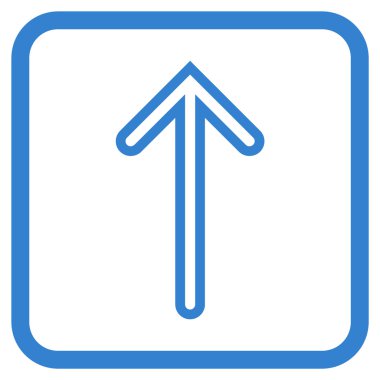 Vektör simgesi bir çerçeve içinde yukarı ok