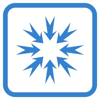 Basınç oklar bir çerçeve içinde simge vektör