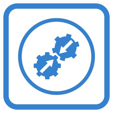 Dişli Tümleştirme vektör simgesi bir çerçeve içinde