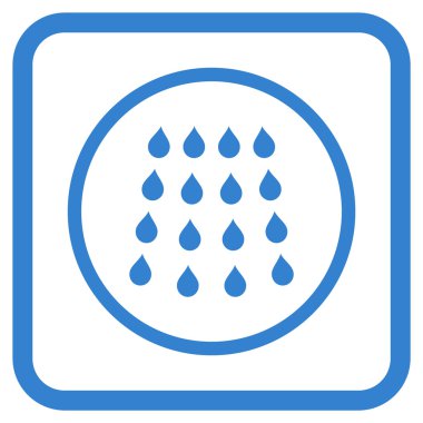 Damla vektör simgesi bir çerçeve içinde