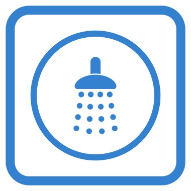 Duş vektör simgesi bir çerçeve içinde