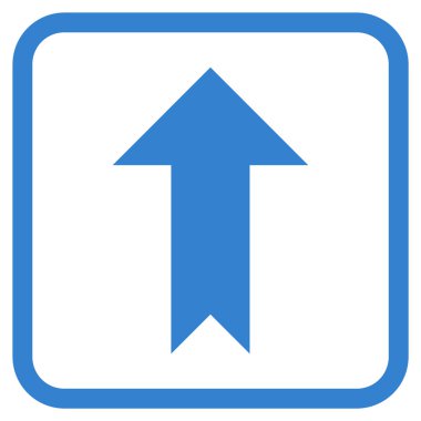 Vektör simgesi bir çerçeve içinde yukarı ok