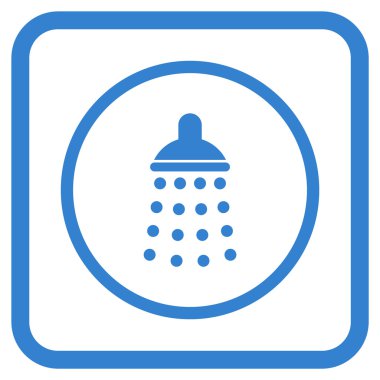 Duş vektör simgesi bir çerçeve içinde