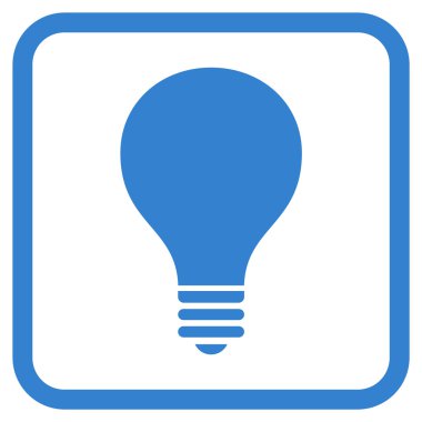 Ampul vektör simgesi bir çerçeve içinde