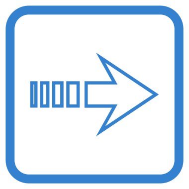 Doğru vektör simgesi bir çerçevede göndermek