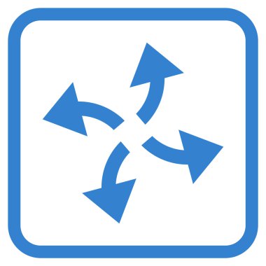 Santrifüj oklar bir çerçeve içinde simge vektör