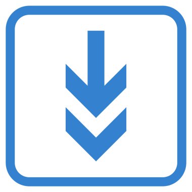 Vektör simgesi bir çerçeve içinde aşağı ok