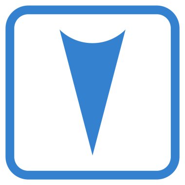 Vektör simgesi bir çerçeve içinde aşağı ok ucu