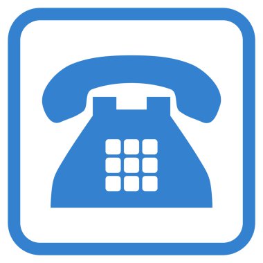 Sesi telefon vektör simgesi bir çerçeve içinde