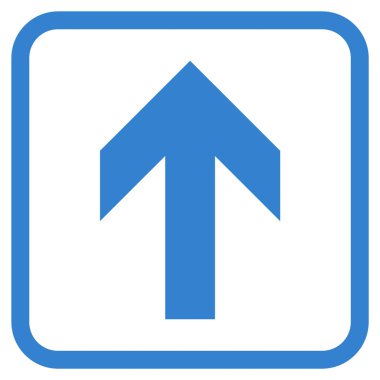 Vektör simgesi bir çerçeve içinde yukarı ok