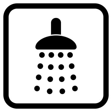 Duş vektör simgesi bir çerçeve içinde