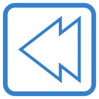 Yön sol vektör simgesi bir çerçeve içinde