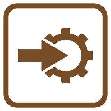 COG Tümleştirme vektör simgesi bir çerçeve içinde