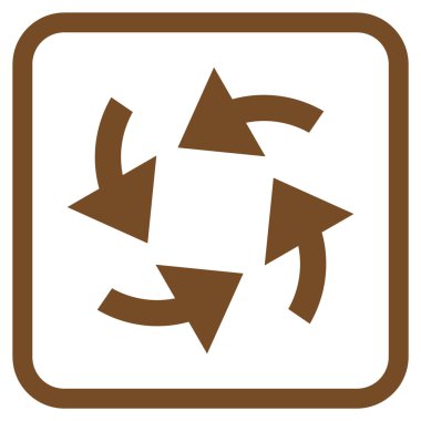 Siklon oklar bir çerçeve içinde simge vektör