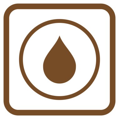 Damla vektör simgesi bir çerçeve içinde