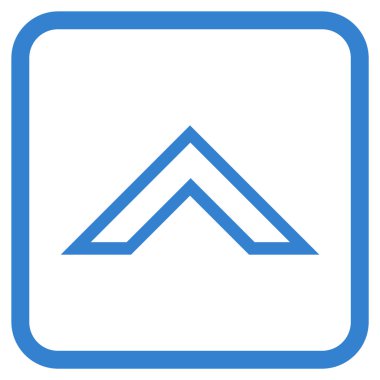 Vektör simgesi bir çerçeve içinde yukarı ok ucu