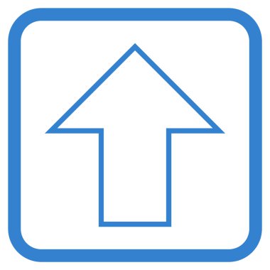 Vektör simgesi bir çerçeve içinde yukarı ok