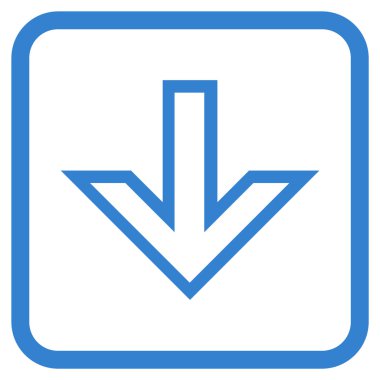 Vektör simgesi bir çerçeve içinde aşağı ok