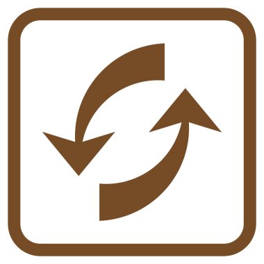 Exchange oklar bir çerçeve içinde simge vektör