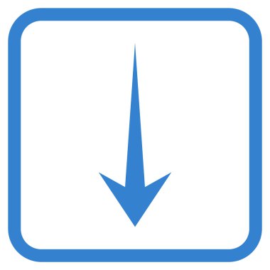 Vektör simgesi bir çerçeve içinde aşağı ok