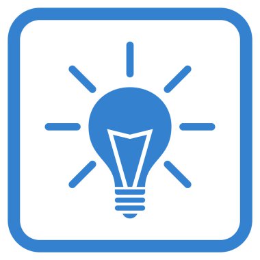 Elektrik ışığı vektör simgesi bir çerçeve içinde