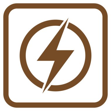 Elektrik vektör simgesi bir çerçeve içinde