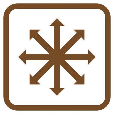 Genişletin okları vektör simgesi bir çerçeve içinde