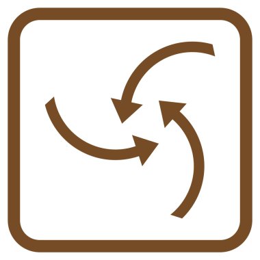 Oklar vektör simgesi bir çerçevede girdap