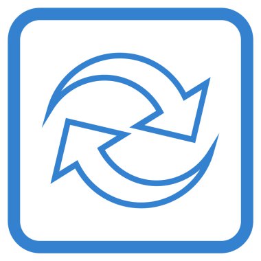 Oklar vektör simgesi bir çerçeve içinde yenileme