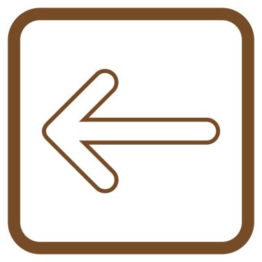 Yuvarlak ok vektör simgesi bir çerçevede yaptı.