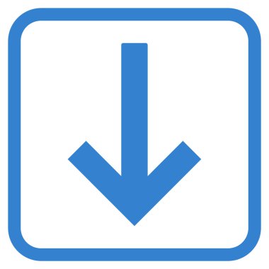 Bir çerçeve içinde ok vektör simgesi