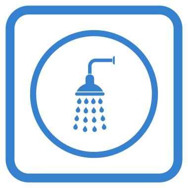 Duş vektör simgesi bir çerçeve içinde