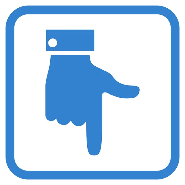 Icona vettoriale con puntatore a mano in una cornice — Vettoriale Stock
