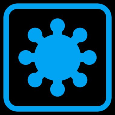 Dişli vektör simgesi bir çerçeve içinde