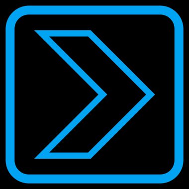 Ok ucu doğru vektör simgesi bir çerçeve içinde