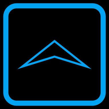 Vektör simgesi bir çerçeve içinde yukarı ok ucu