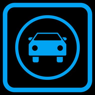 Araba vektör simgesi bir çerçeve içinde