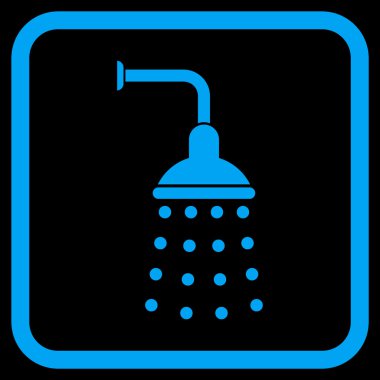 Duş vektör simgesi bir çerçeve içinde